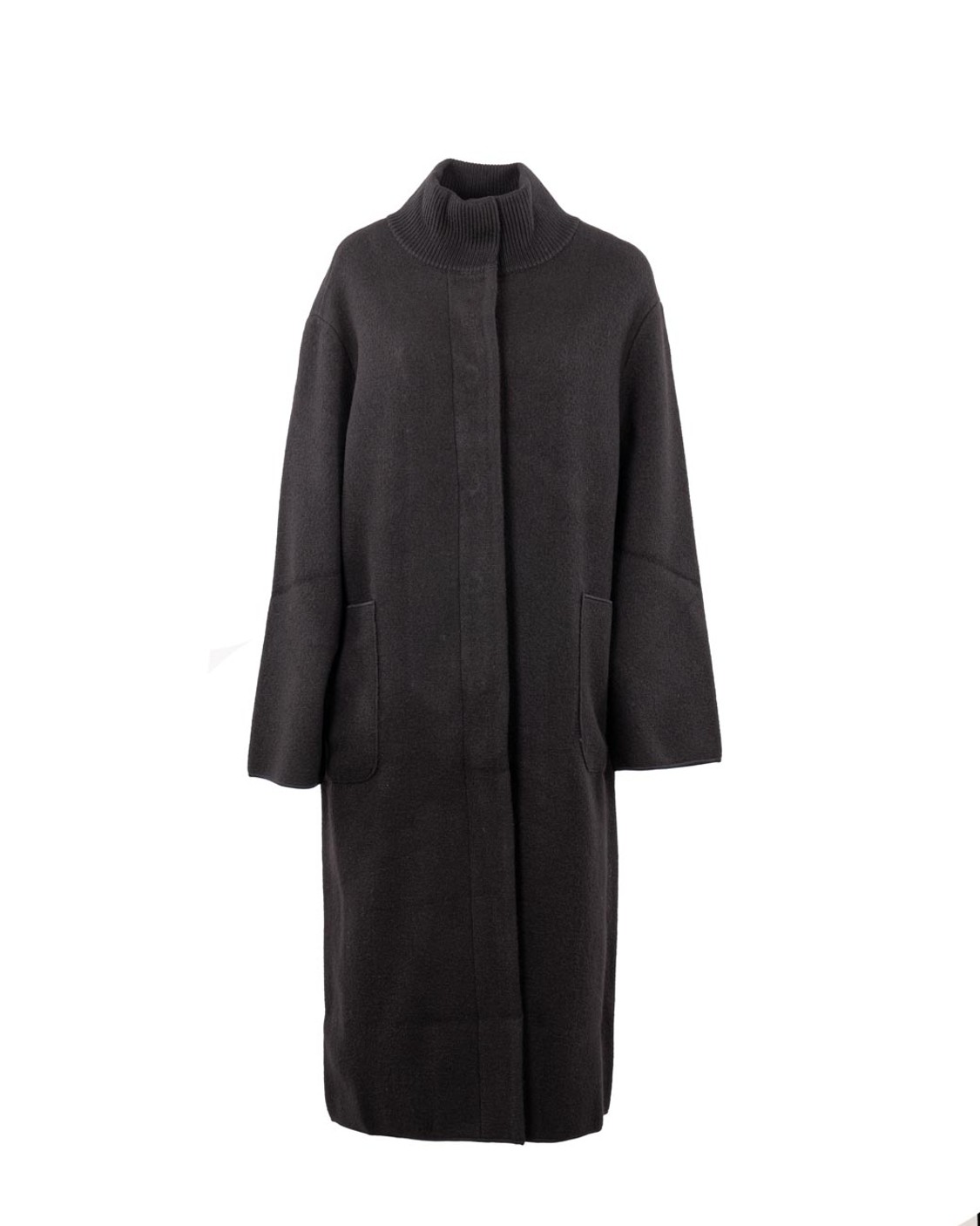 shop EMPORIO ARMANI  Cappotto: Emporio Armani cappotto in maglia.
Collo alto.
Maniche svasate.
Tasche a toppa.
Composizione: 84% Lana, 16% Cotone.
Made in China.. EW001234 AF19926-UC001 number 430335